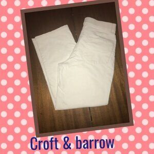 Croft & barrow five pocket white corduroy stretch pants